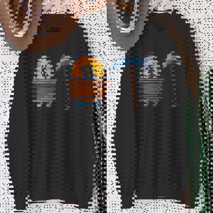 Hodl Btc モダンビットコインアート ビットコインマイニング ピクセル ビットコイン スウェットシャツ 年配の女性への贈り物