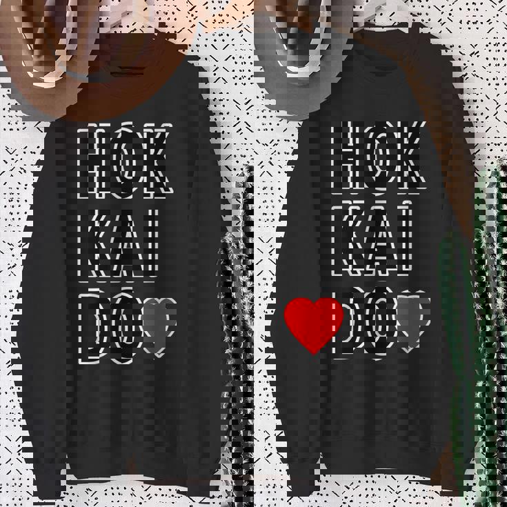 Hokkaido 北海道・ハート【I Love アイラブ】大きな文字【47都道府県】ジモtティ グッズ お土産 面白 スウェットシャツ 年配の女性への贈り物