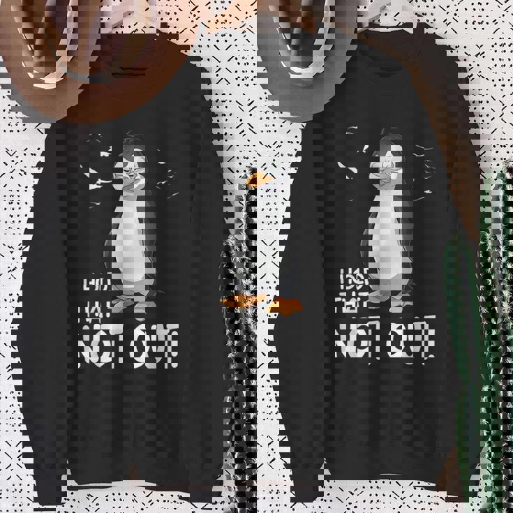 I Hold That Not Out デングリッシュのことわざ 面白い 楽しい スウェットシャツ 年配の女性への贈り物