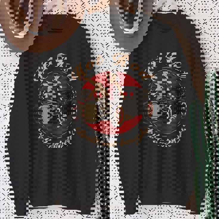 Hot Rod Built Not Bought セクシー ピンナップ ダイス ロカビリー セクシー スウェットシャツ 年配の女性への贈り物