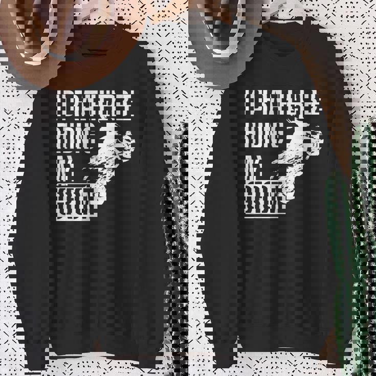 I'd Rather Be Riding My Grom スウェットシャツ 年配の女性への贈り物