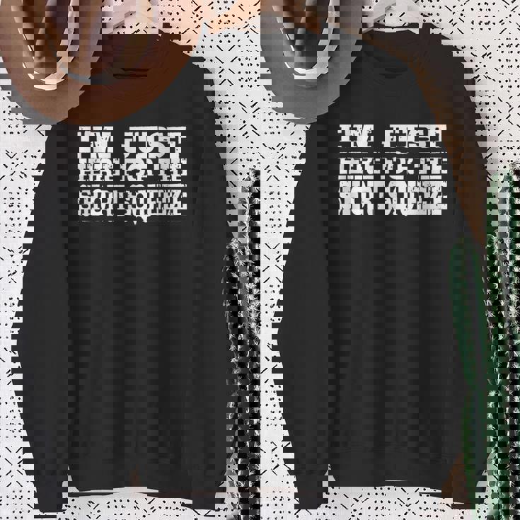 I'm Just Here For Thehortqueeze 面白い株式市場 スウェットシャツ 年配の女性への贈り物