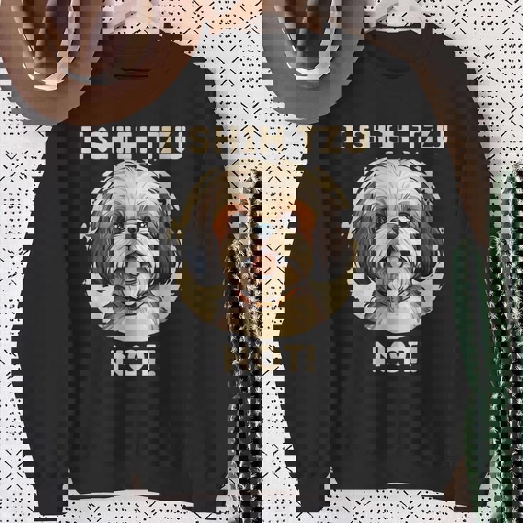 Ihih Tzu Not おもしろシーズー犬 スウェットシャツ 年配の女性への贈り物