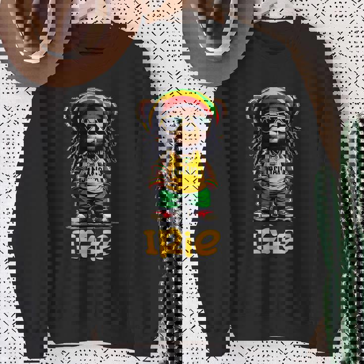 Irie テディベア ジャマイカ ラスタ ルーツ レゲエ スウェットシャツ 年配の女性への贈り物