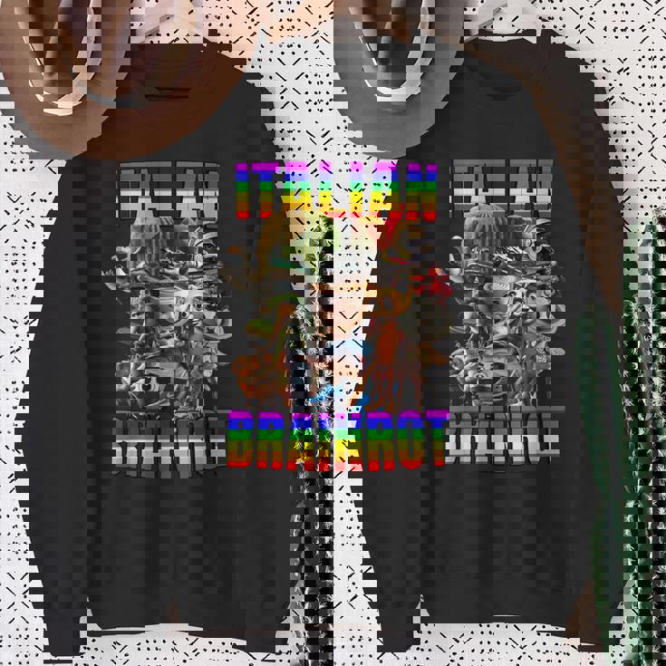 Italian Brainrot All Characters レインボー フラッグ プライド スウェットシャツ 年配の女性への贈り物