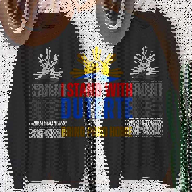 Itand With Digong Duterte Prrd Du30 フィリピン国旗 スウェットシャツ 年配の女性への贈り物