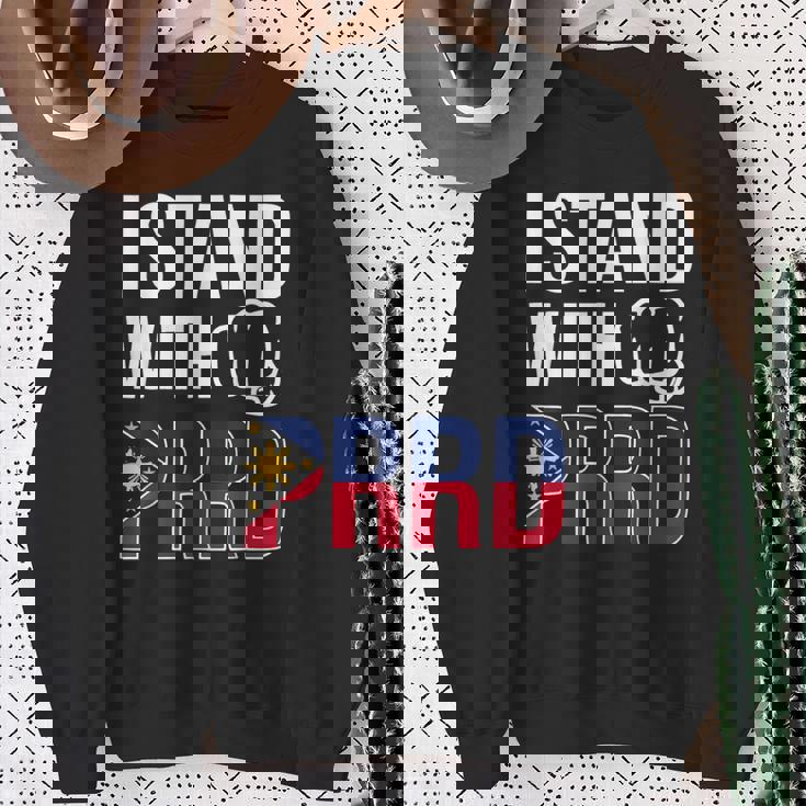 Itand With Prrd Du30 サポーター フィリピン国旗拳ポンプ スウェットシャツ 年配の女性への贈り物