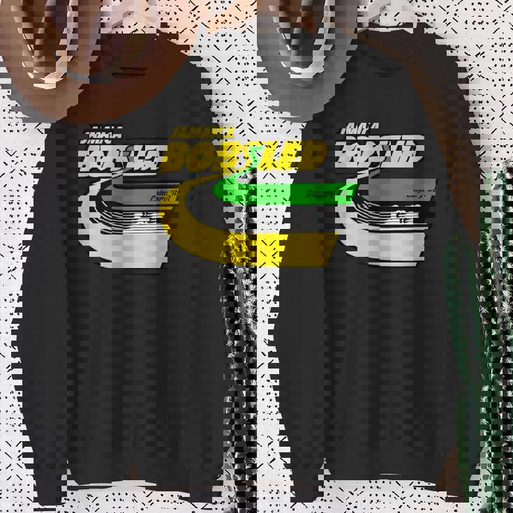 Jamaica Bobsled レトロなボブスレー チーム ジャマイカの国旗 スウェットシャツ 年配の女性への贈り物