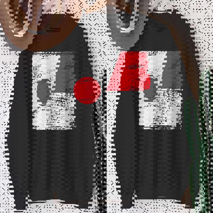 Japanese Flag Indonesiaインドネシアの遺産 インドネシアのルーツ 日本の国旗 インドネシアの国旗 スウェットシャツ 年配の女性への贈り物