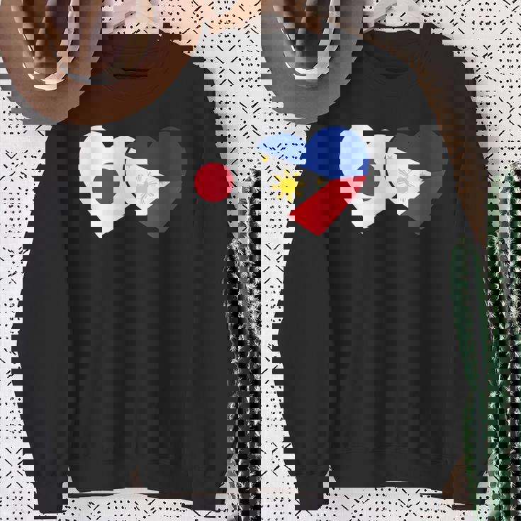 Japanese Flag Phillipinesフィリピンの遺産 フィリピンのルーツ 日本の国旗 フィリピンの国旗 スウェットシャツ 年配の女性への贈り物