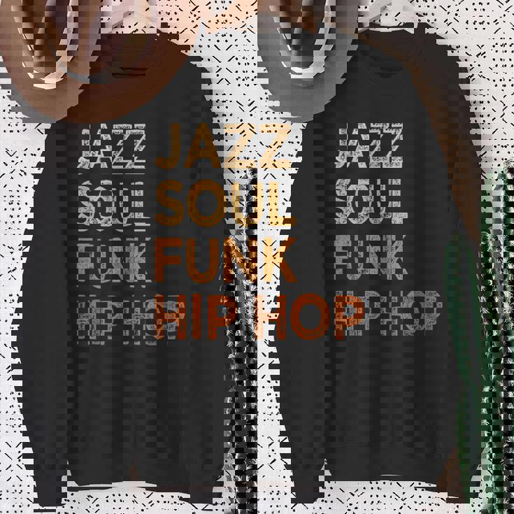 Jazzoul ファンク ヒップホップ アフリカ系アメリカ人のプライド音楽愛好家 スウェットシャツ 年配の女性への贈り物