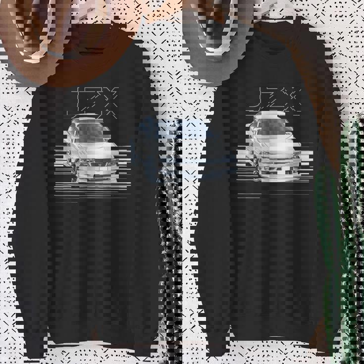 Jdm Car Jzx100 In Drift Powerlide 1Jz チェイサー ターボセダン スウェットシャツ 年配の女性への贈り物