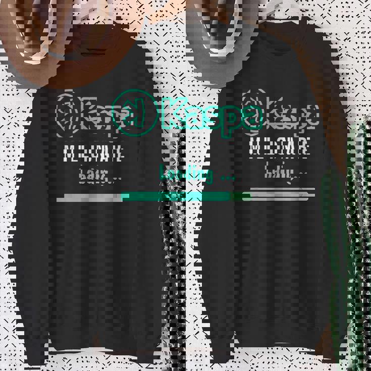 Kaspa 暗号通貨ミリオネア ローディング デジタルブルラン Kaspa Miner スウェットシャツ 年配の女性への贈り物