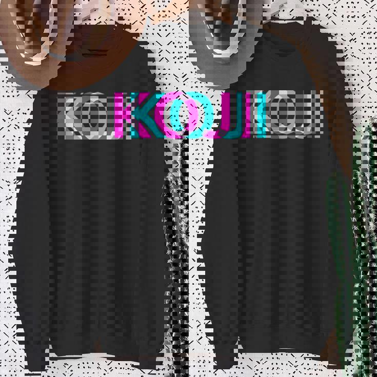 Koji こんにちは、私の名前はファーストネームタグ スウェットシャツ 年配の女性への贈り物