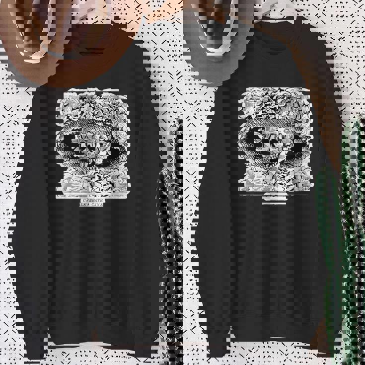 La Calavera カトリーナ ホセ・グアダルーペ・ポサダ作 スウェットシャツ 年配の女性への贈り物