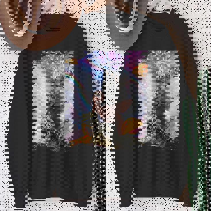 Laser Eyespace モルモット 猫 ナマケモノ 恐竜 スウェットシャツ 年配の女性への贈り物