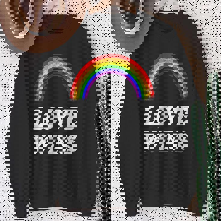 Lgbt フラッグ プライド ポケット レインボー Love Wins パーティー レインボー スウェットシャツ 年配の女性への贈り物