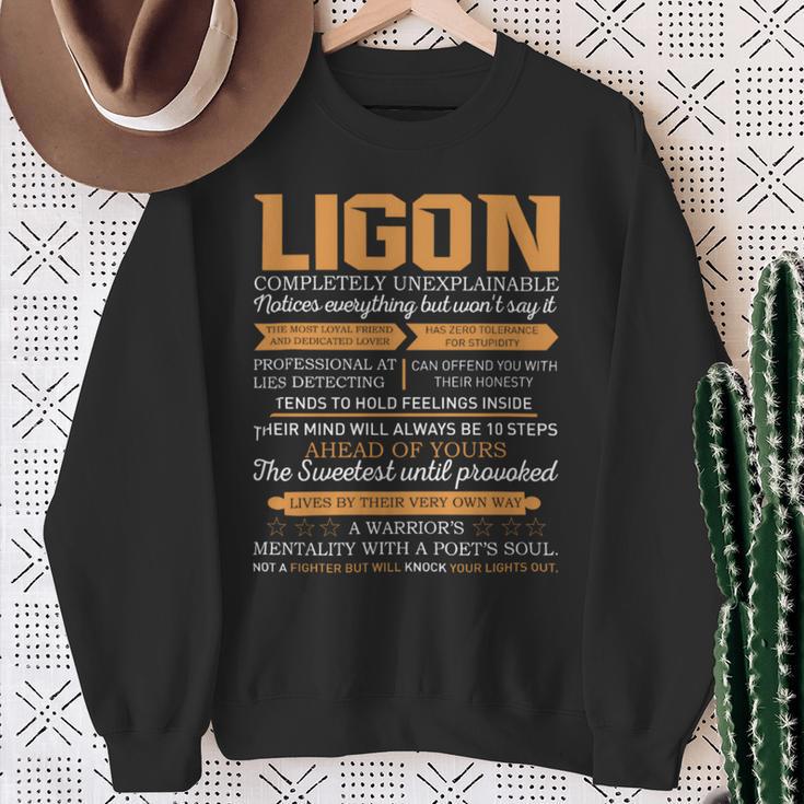 Ligon Completely Unexplainable Notices Everything But Won’T Say It Name Sweatshirt Gifts for Old Women