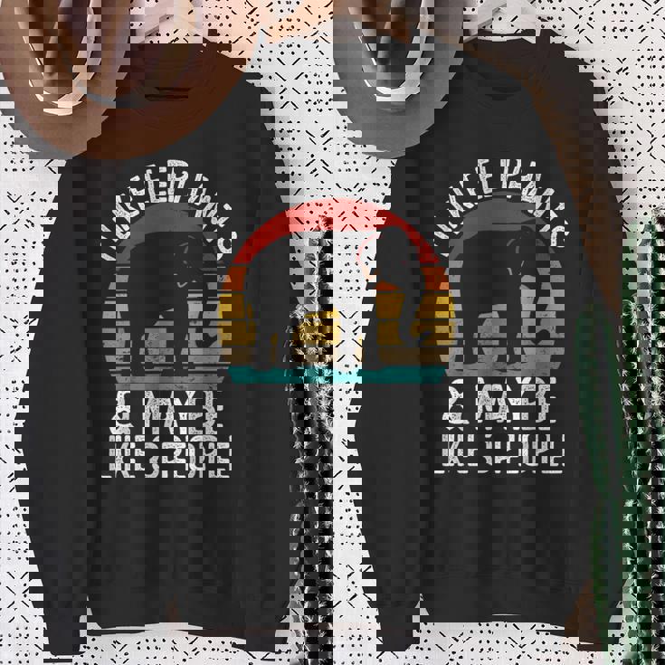 I Like Elephants And Maybe Like 3 People シャツ 象 スウェットシャツ 年配の女性への贈り物