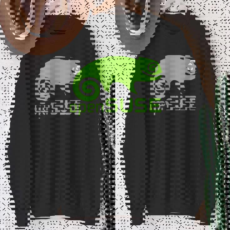 Linux Opensuse ラバーtシャツ タグライン&ロゴ オープンソースos スウェットシャツ 年配の女性への贈り物