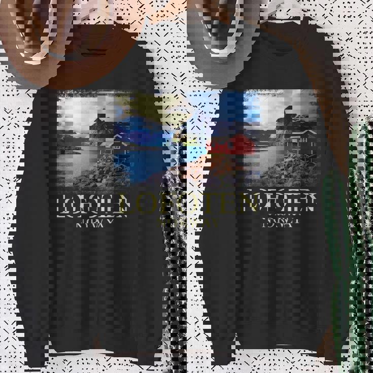 Lofoten ノルウェー キャビン ノルディック フィヨルド ベルゲン オーロラ スウェットシャツ 年配の女性への贈り物