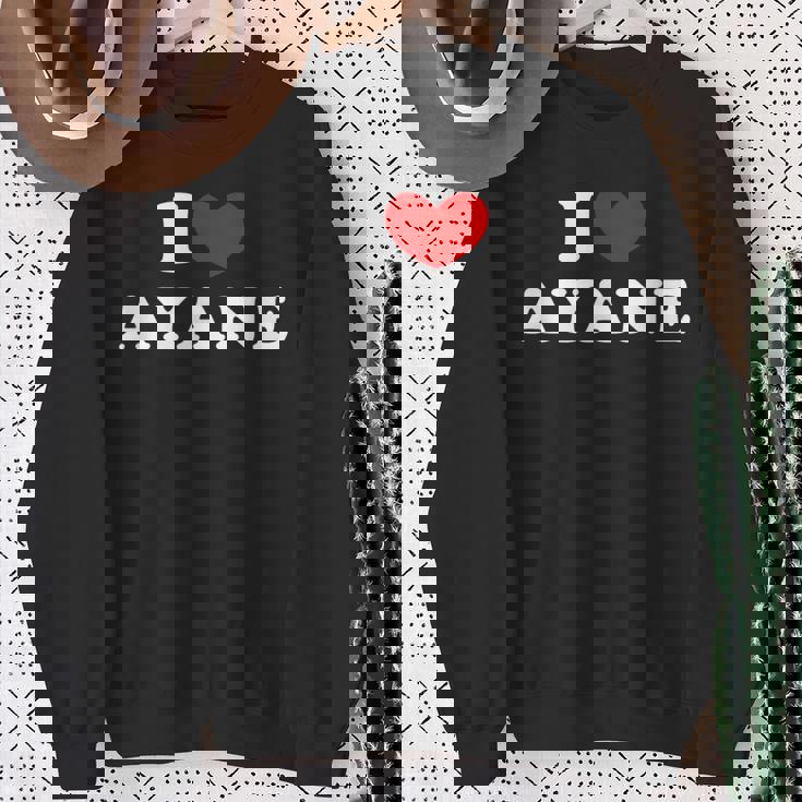 I Love Ayane 私は愛する Ayane スウェットシャツ 年配の女性への贈り物