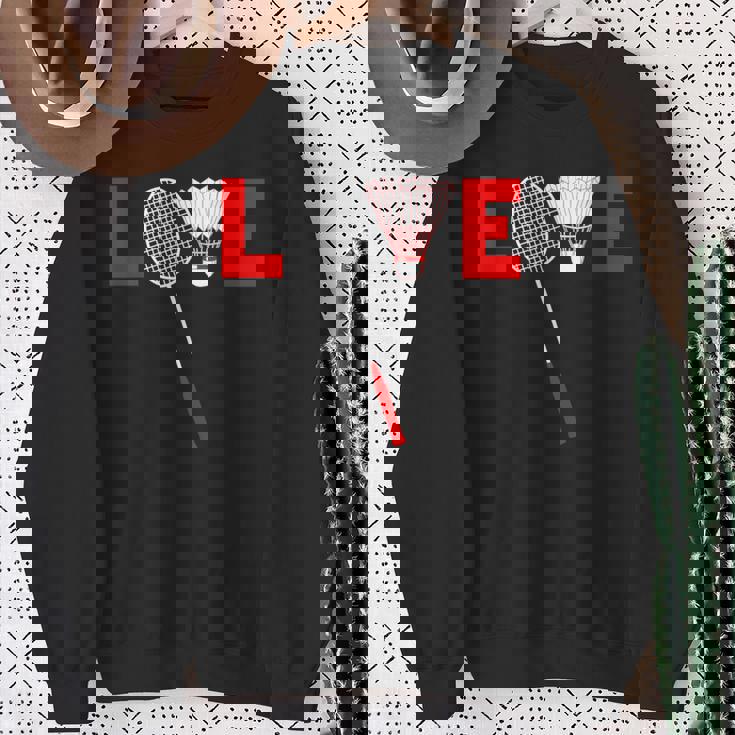 Love Badminton レトロバドミントンラバー スウェットシャツ 年配の女性への贈り物