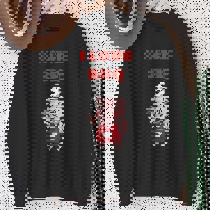 I Love Bbq グリル & スモーカー スウェットシャツ 年配の女性への贈り物