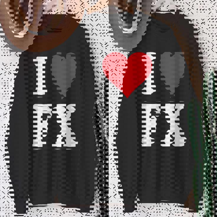 I Love Fx イニシャル I Heart FX 名前 F X スウェットシャツ 年配の女性への贈り物