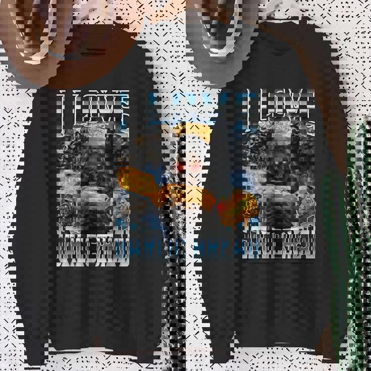 I Love Garlic Bread スウェットシャツ 年配の女性への贈り物