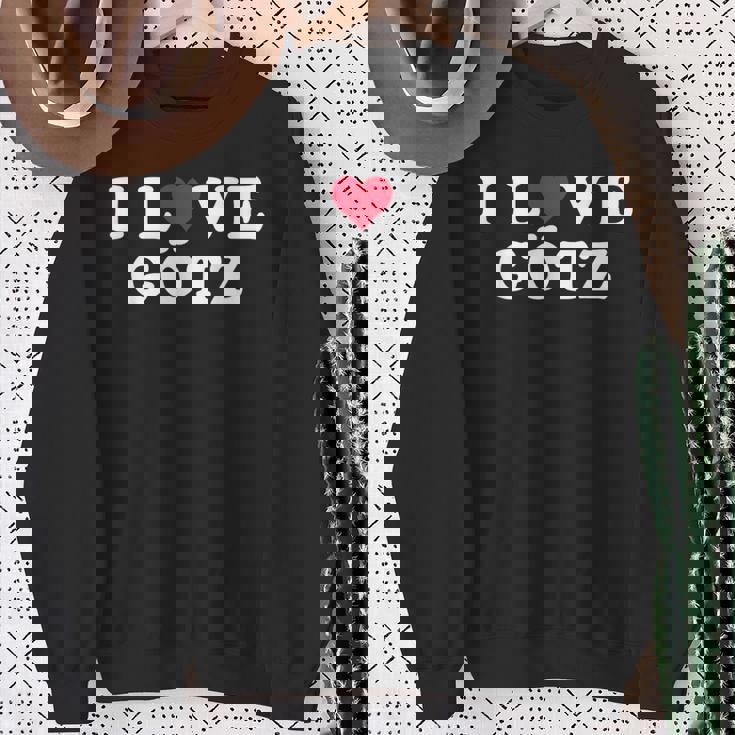 I Love Götz マッチング ガールフレンド&ボーイフレンド Götz 名前 スウェットシャツ 年配の女性への贈り物