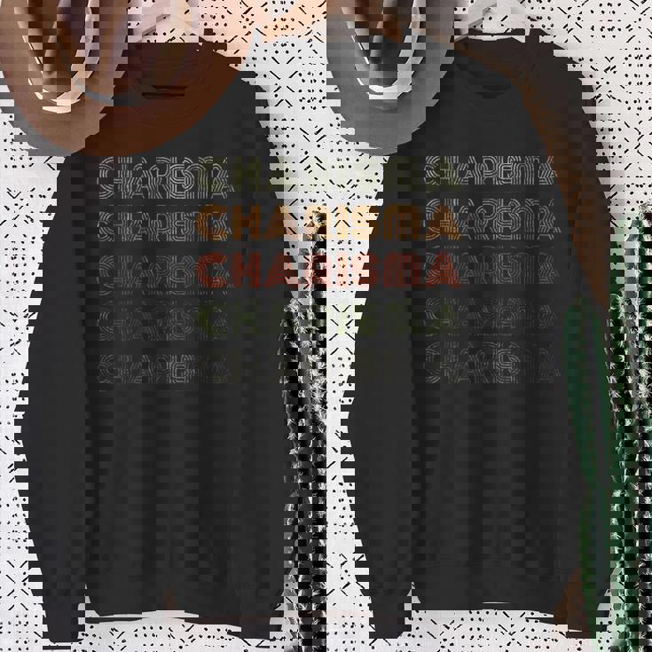 Love Heart Charisma グランジ ビンテージスタイル ブラック カリスマ スウェットシャツ 年配の女性への贈り物