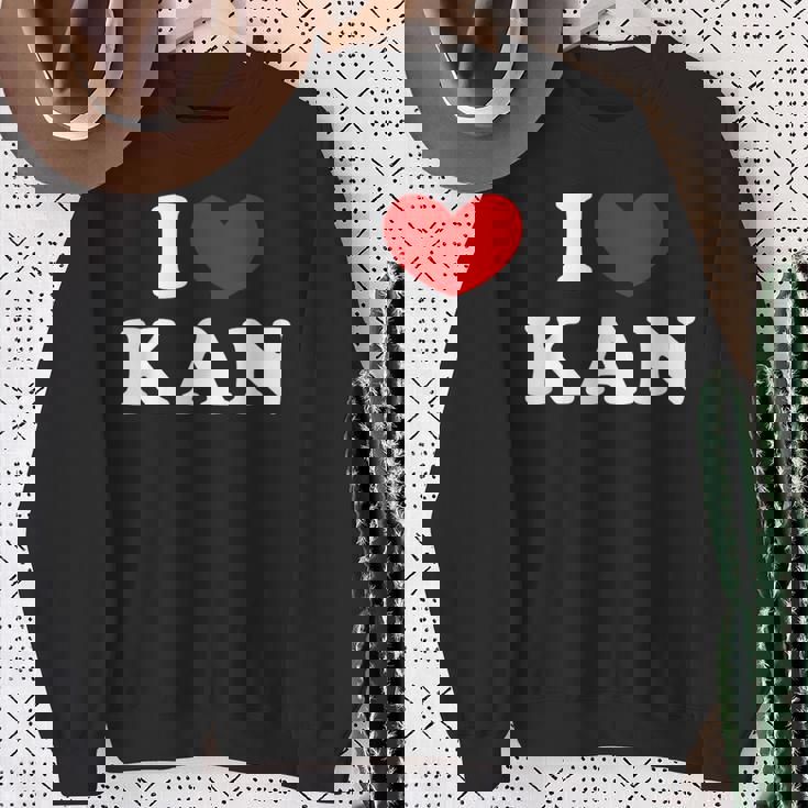 I Love Kan 私は愛する Kan スウェットシャツ 年配の女性への贈り物