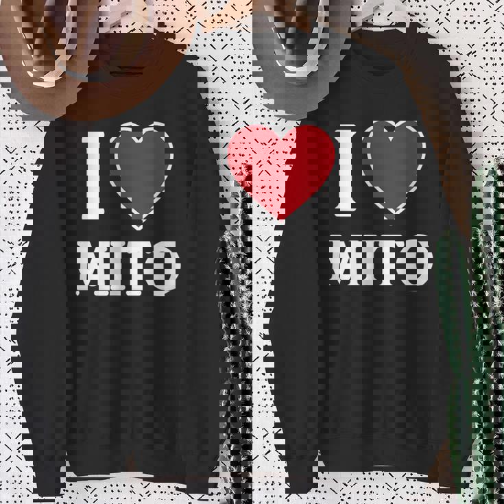 I Love Mito、ハートのある日本の都市 スウェットシャツ 年配の女性への贈り物