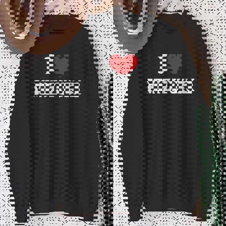 I Love Mizuki 私は愛する Mizuki スウェットシャツ 年配の女性への贈り物