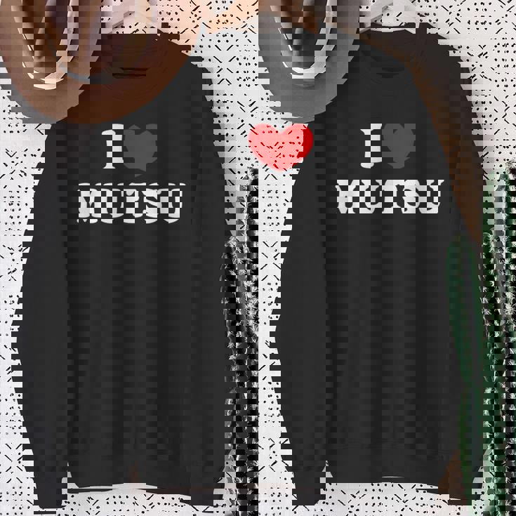 I Love Mutsu 私は愛する Mutsu スウェットシャツ 年配の女性への贈り物