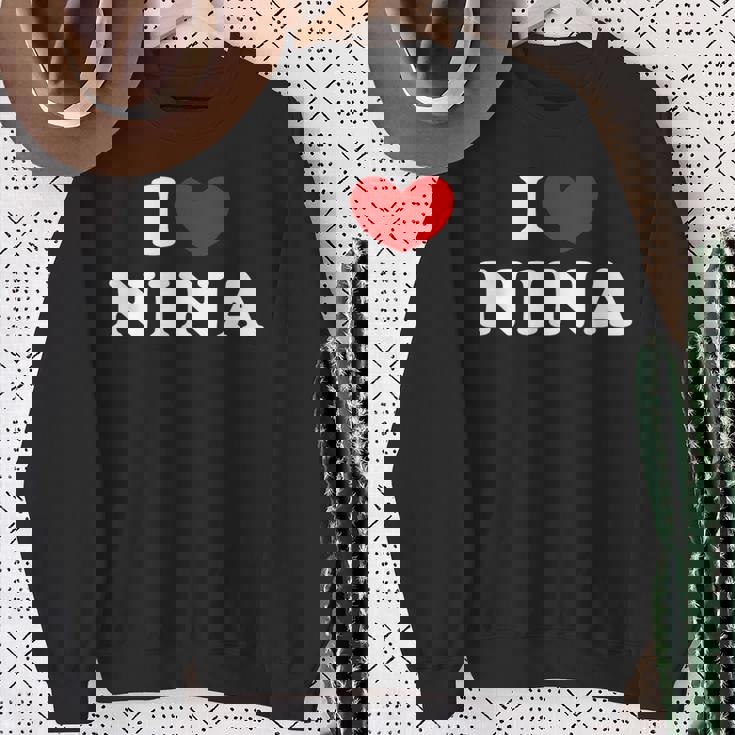 I Love Nina 私は愛する Nina スウェットシャツ 年配の女性への贈り物