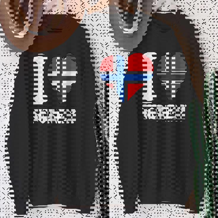 I Love Norwegian Pride ノルウェーのルーツ ノルウェー国旗 スウェットシャツ 年配の女性への贈り物