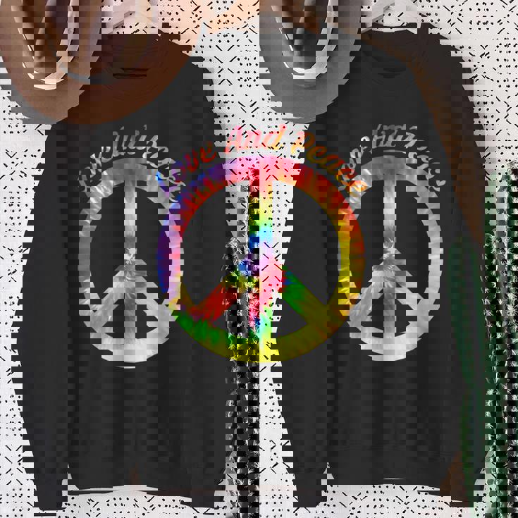 Love Peace 60年代70年代ヒッピーコスチューム Love Peace スウェットシャツ 年配の女性への贈り物