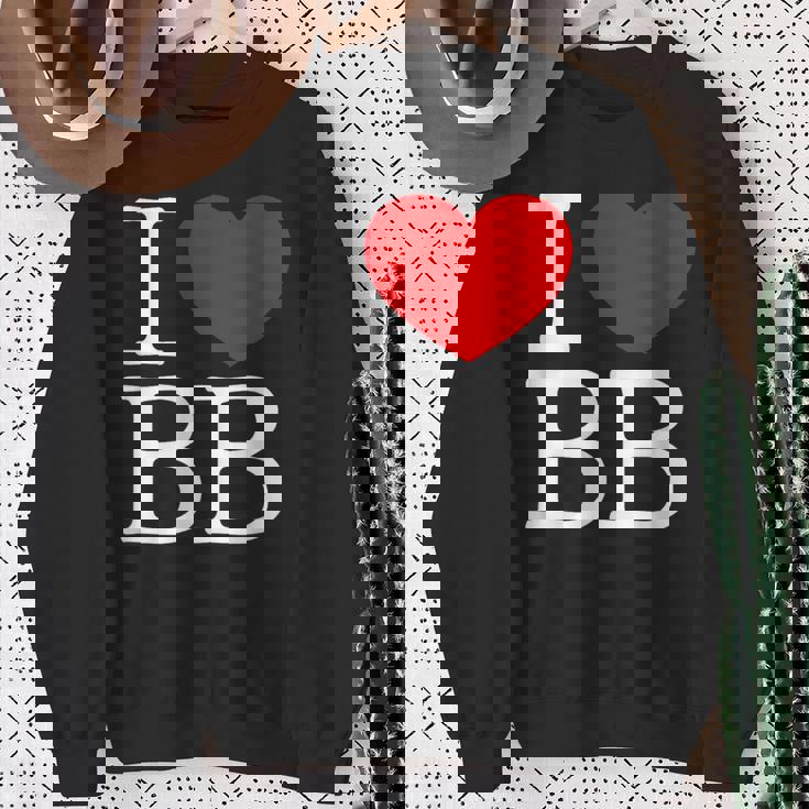 I Love ハート Bb スウェットシャツ 年配の女性への贈り物