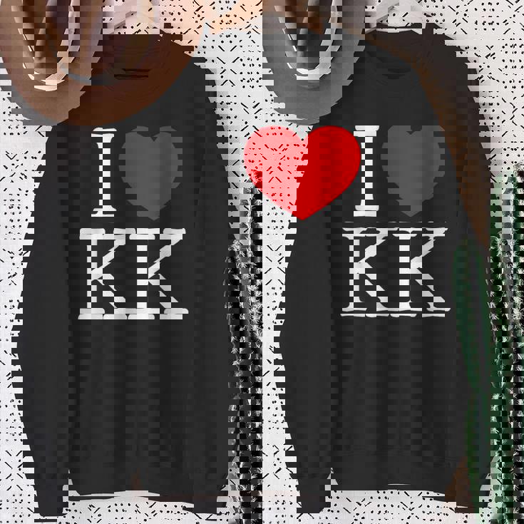 I Love ハート Kk スウェットシャツ 年配の女性への贈り物