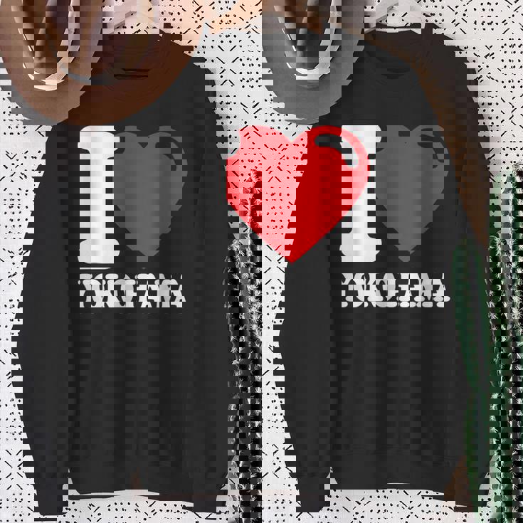 I Love 横浜市 日本文化 美しい日本 横浜大好き スウェットシャツ 年配の女性への贈り物