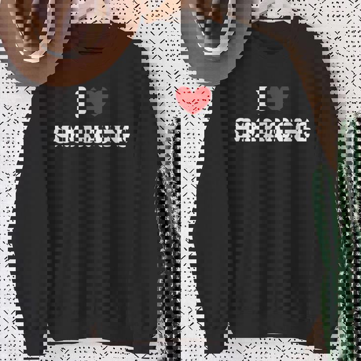 I Loveim Racing ゲームホイールレースシミュレーター シムレーサー スウェットシャツ 年配の女性への贈り物