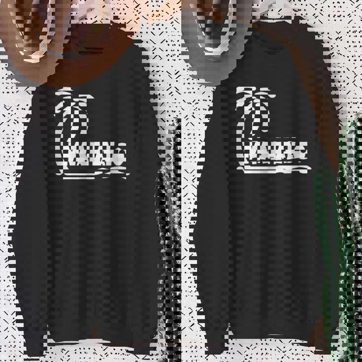 Mahalo サンクス ハワイ ヤシの木 ビーチ ホリデーギフト サンサーフ スウェットシャツ 年配の女性への贈り物