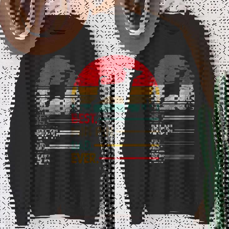 Miniature Pinscher Best Dad Ever Dogintage Retro Men Felpa Regalos para ancianas