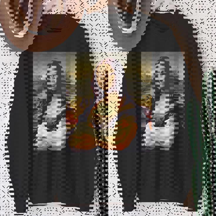 Mona Lisa Bodybuilding Mona Lisa Muscle Gym Workout スウェットシャツ 年配の女性への贈り物