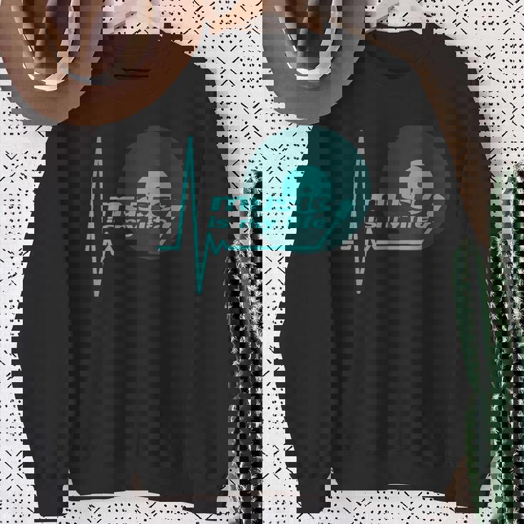 Music Is My Life Quote テクノハウス ダブ ステップ トランスハウス スウェットシャツ 年配の女性への贈り物