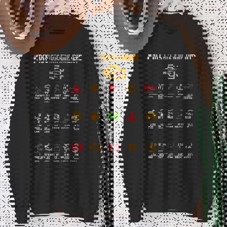 My Body's Check エンジンライト スウェットシャツ 年配の女性への贈り物