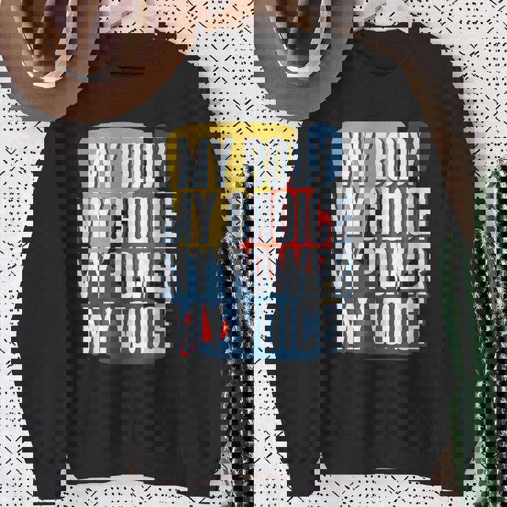 My Body Choice Power Andoice フェミニストポジティブ スウェットシャツ 年配の女性への贈り物