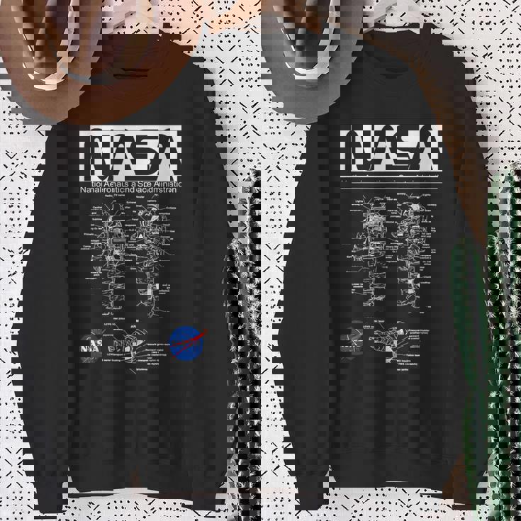 Nasa宇宙飛行士服の概略図 スウェットシャツ 年配の女性への贈り物